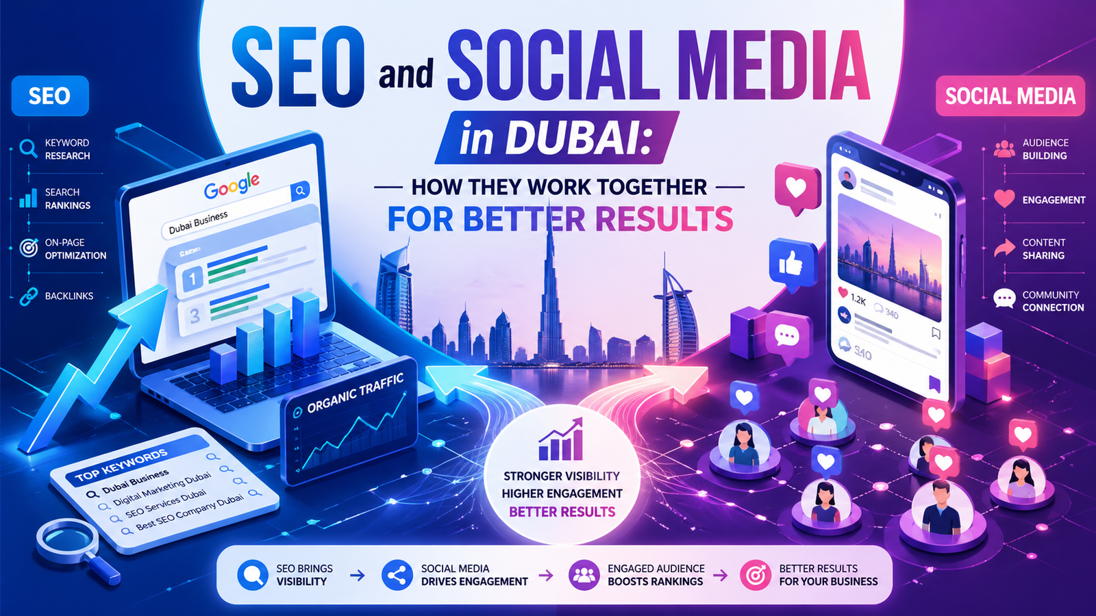 SEO and Social Media in Dubai: How They Work Together for Better Results