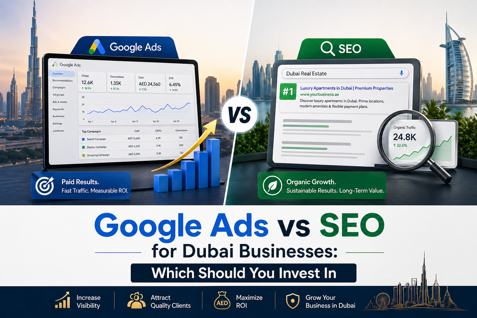 Google Ads vs SEO for Dubai Businesses: Which Should You Invest In