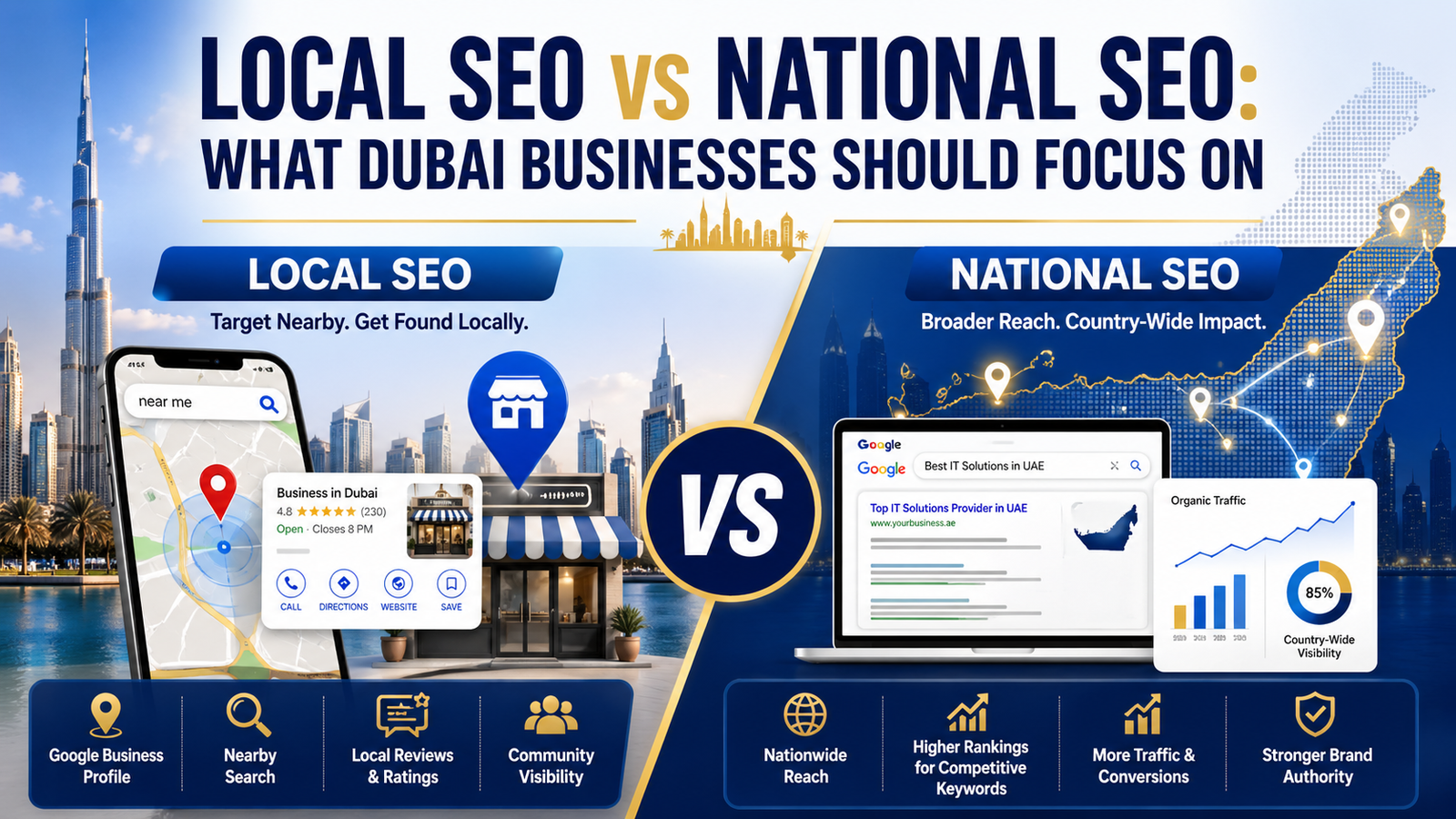 Local SEO vs National SEO: What Dubai Businesses Should Focus On